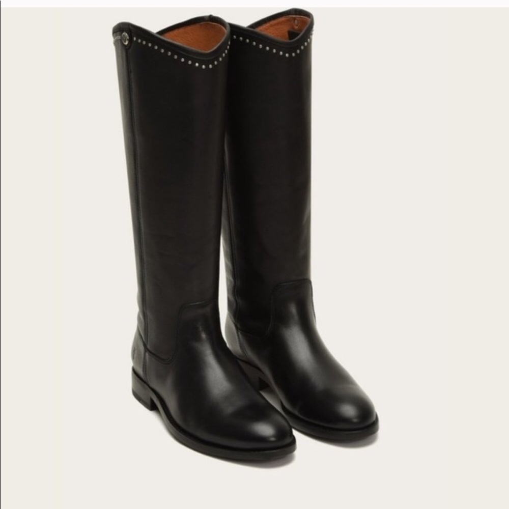 Frye Melissa Tall Button Stud Leather Boot